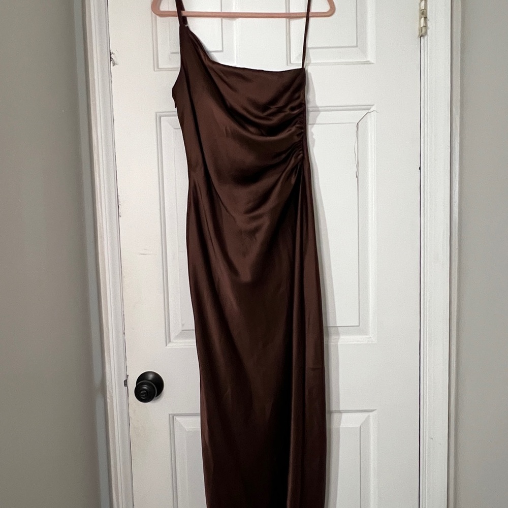 Revelry Brown Jade Bridesmaid Dress